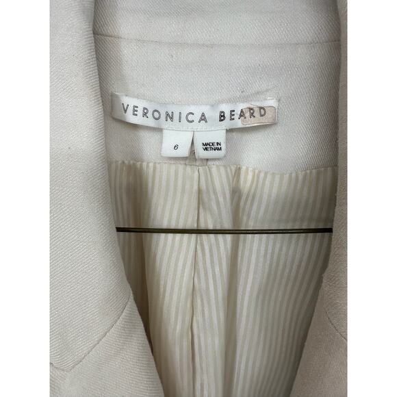 Veronica Beard | Cream Double-Breasted Blazer - Picture 9 of 11